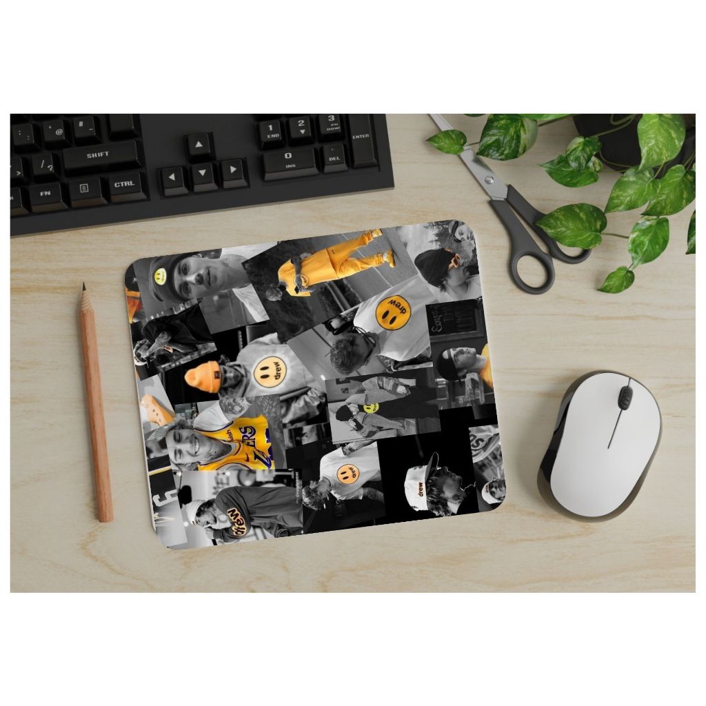 Mouse Pad Justin Bieber Pop Culture 23x19cm Base Emborrachada Antiderrapante Presente Nerd