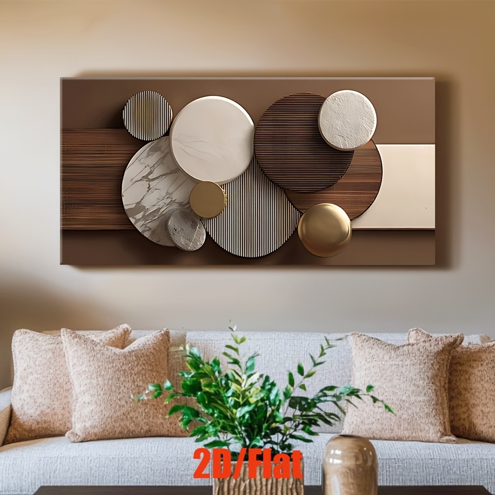 Título Do Produto: 2D Flat, 2D Flat, 2D Flat A 2D Flat 1pc, Arte Em Tela Sem Moldura Apresentando Uma Mesa De Mármore B