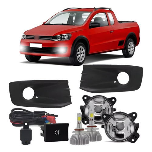 Kit Farol Milha Volkswagen Saveiro G6 Trend Tropper 13 14 15 16 + Super Led