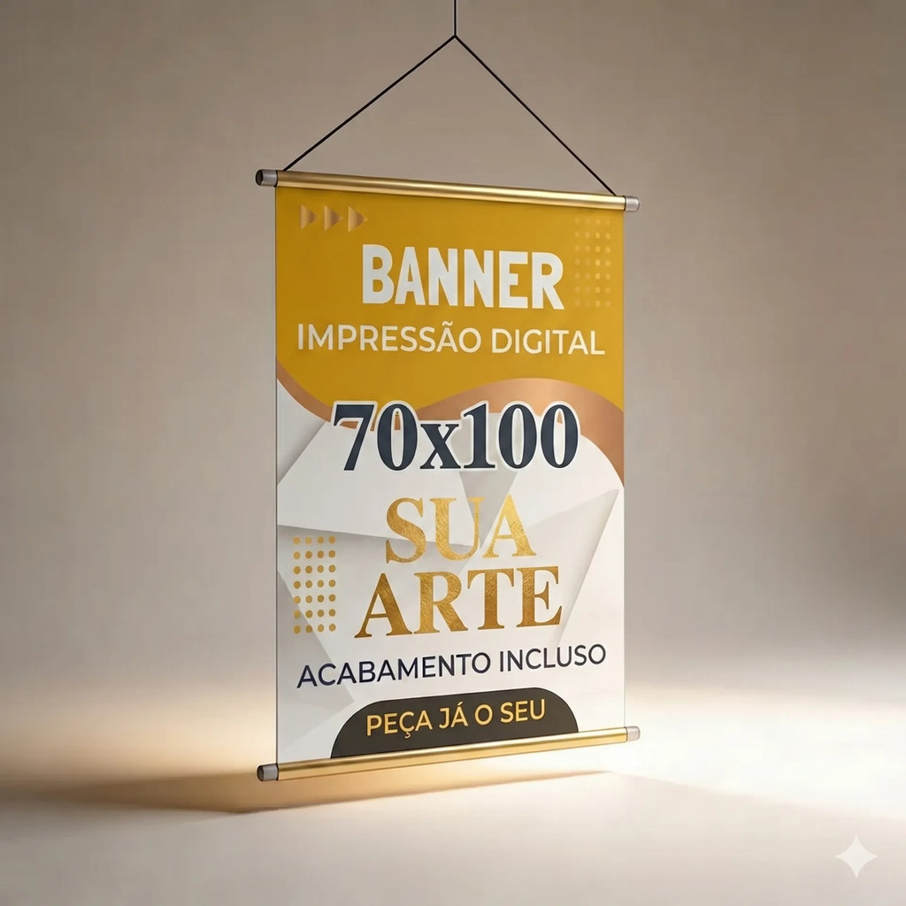 Banner Personalizado com Impressão Digital e Acabamento Vários Tamanhos