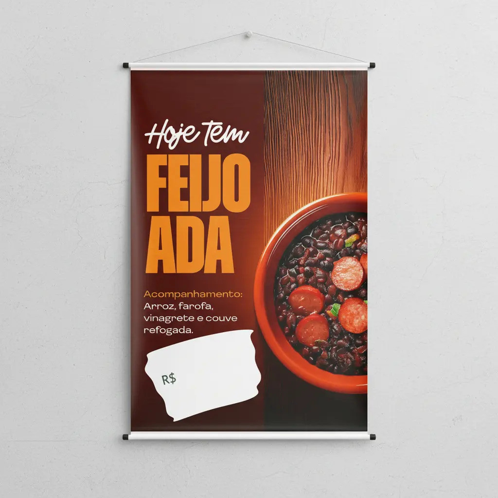 Banner Feijoada Modelo 03 60x90 Grande -em Alta Resolução