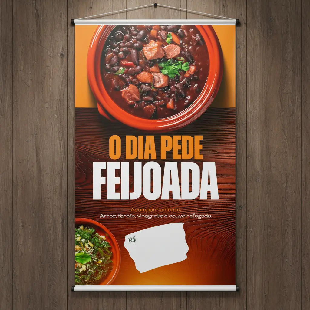 Banner Feijoada Modelo 04 60x90 Grande -em Alta Resolução