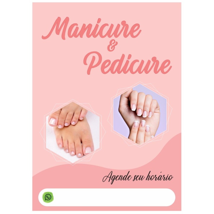 BANNER IMPRESSÃO DIGITAL 50X70 MANICURE E PEDICURE