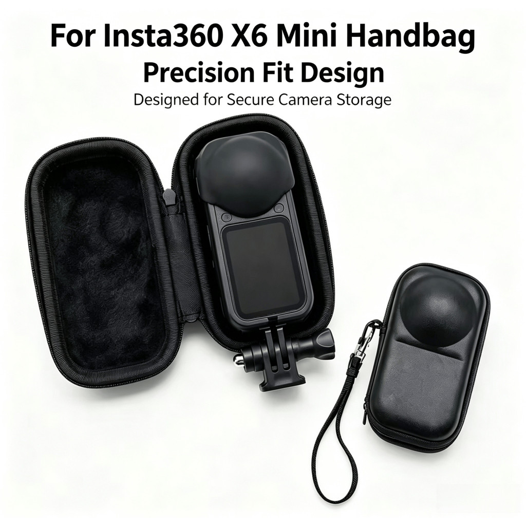 Para Insta360 X6 Mini Caso Duro À Prova De Choque Câmera Saco Protetor Com Mosquetão Alça De Mão