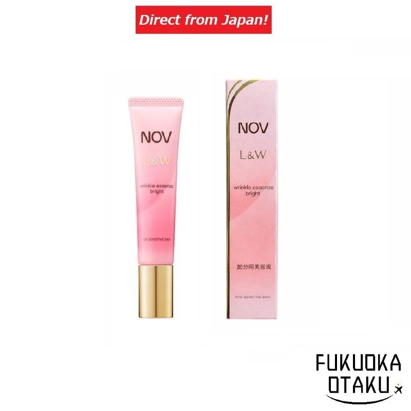NOV L&W Wrinkle Essence Bright Sérum Pontual Alta Hidratação Pele Sensível Japão【Direto do Japão】