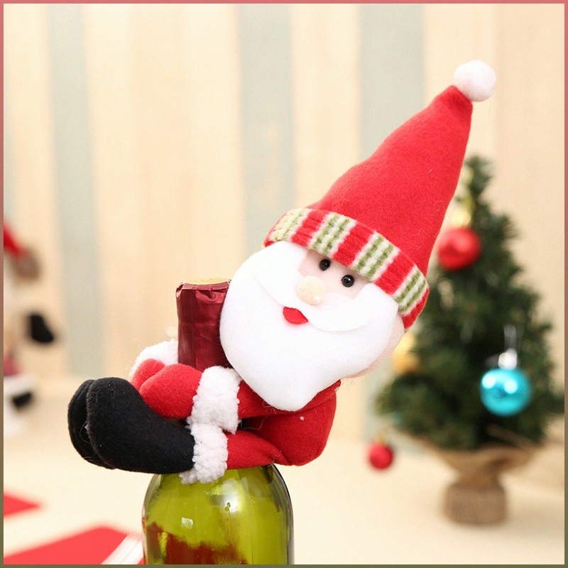 [Unique Christmas Touch] Decoraciones Navideñas Decoración De Botellas De Vino Xmas Decor/Wine Bottle Cover/Gifts