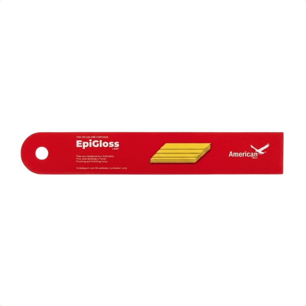 Tira De Lixa Epigloss Light Pré-Cortada P03Y C/50 American Burrs