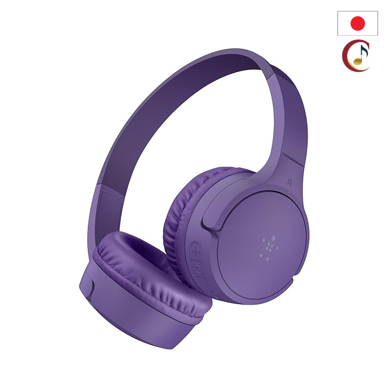 Belkin SOUNDFORM Mini Kids Wireless Headphones with Mic, Volume Limiting, Bluetooth 5.0, Up to 30 Hours Playtime, Water-