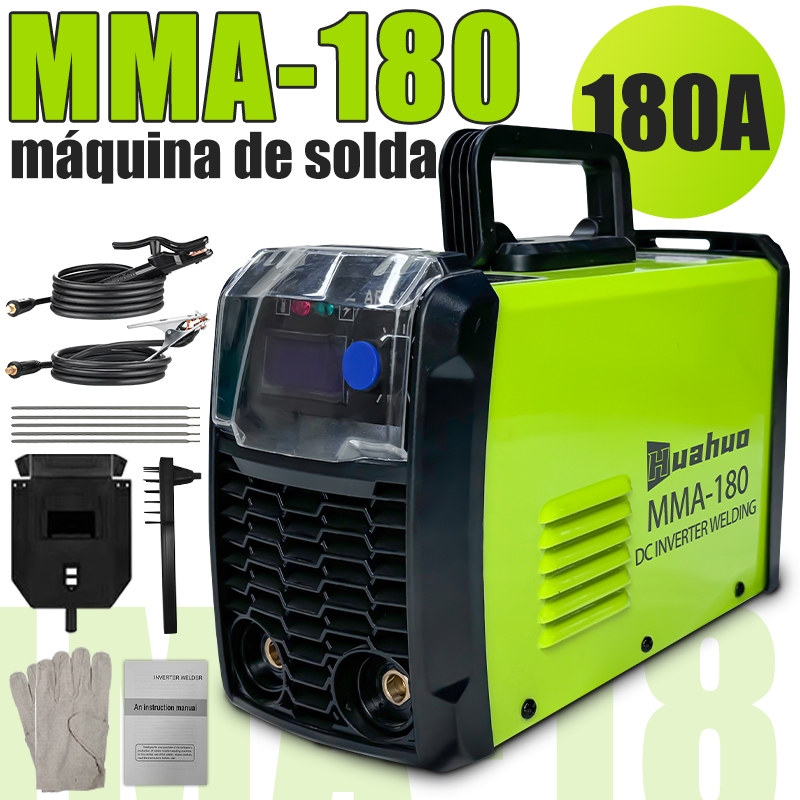 Máquina De Solda Inversora MMA-180 IGBT 220V/110V Tecnologia Display Digital Automático Portátil