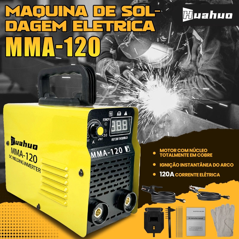 220V/110V MMA-120 IGBT Inversor Máquina De Solda Tecnologia Display Digital Automático Portátil