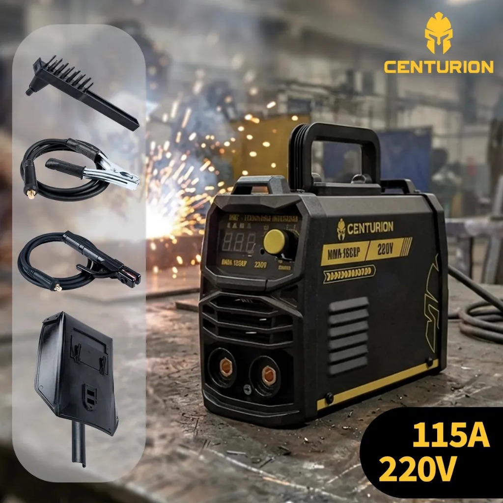 Máquina Solda Inversora Centurion 115A MMA 220V Profissional Portátil Display Digital Solda Elétrica