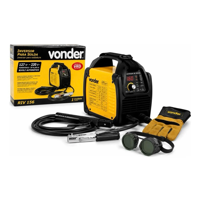 Maquina Inversora Solda Vonder Display Digital Mma Tig +luva