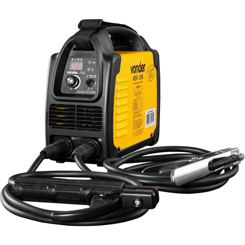 Inversor de Solda 150A Vonder RIV 156 TIG Eletrodo Bivolt Automático Display Digital