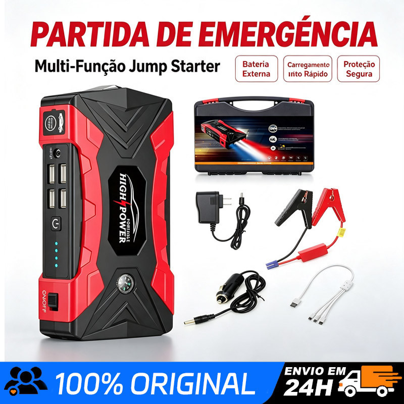 21000mAh Auxiliar Partida Bateria Portátil Emergência 500A-1000A De Com Luzes De Emergência De LED