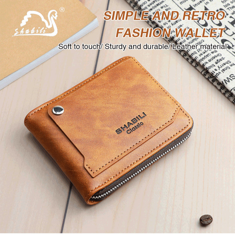[Alta Capacidade] Men's Card Case Durable Men's Handbags Practicality Carry Card Position Concealed Bag Multilayer Carte