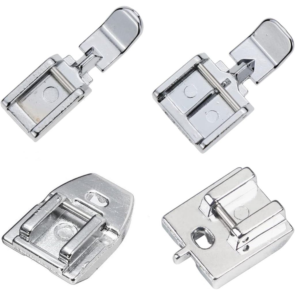 4 PCS Zipper Presser Foot Kit – Wide, Narrow, Invisible & Concealed Zipper Presser Feet for Precise Zipper Installation