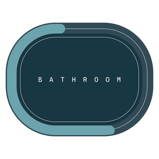 Tapete Absorvente para Banheiro Bathroom Antiderrapante Neoprene Borda Costurada 60x46