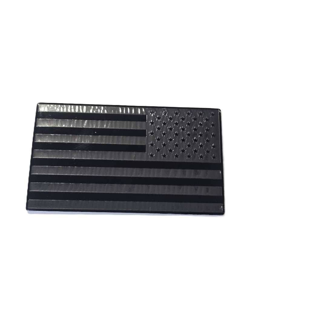 Emblema BLACK USA American Flag Bandeira Dos Estados Unidos Preta de Metal