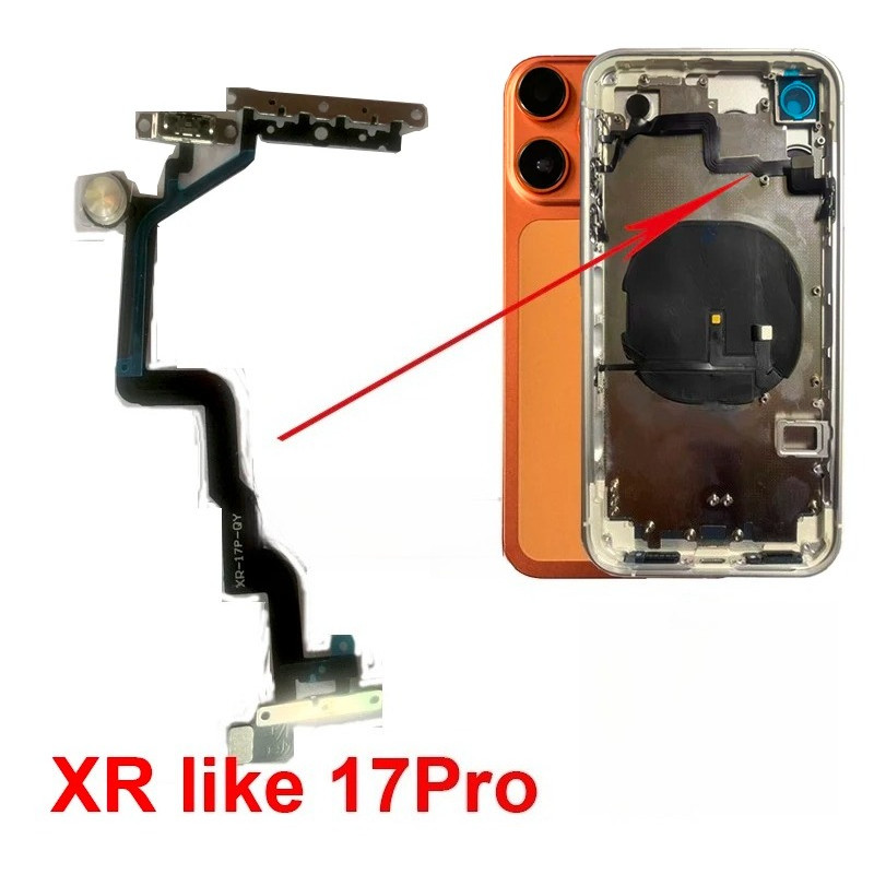 1 Peça Cabo Flexível De Interruptor De Flash Led De Alimentação/Volume Para iPhone XR Como 17Pro , A 17Pro Peças De Caix