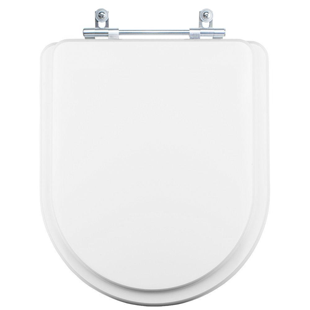 Assento Sanitário Tampa de Vaso Branco MDF Laqueado Smart para bacia Celite