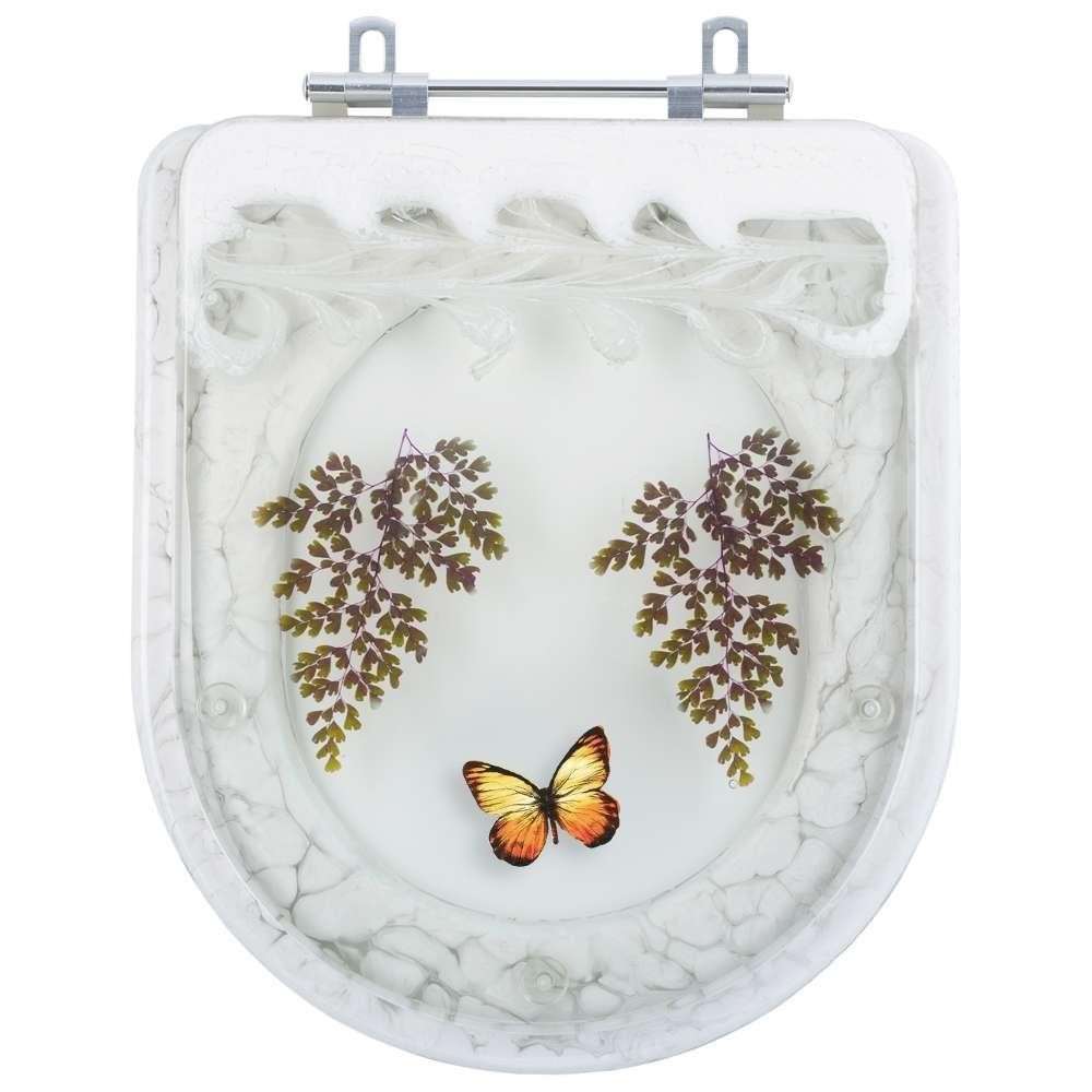 Tampa de Vaso Sanitário Decorado Smart Branco para bacia Celite