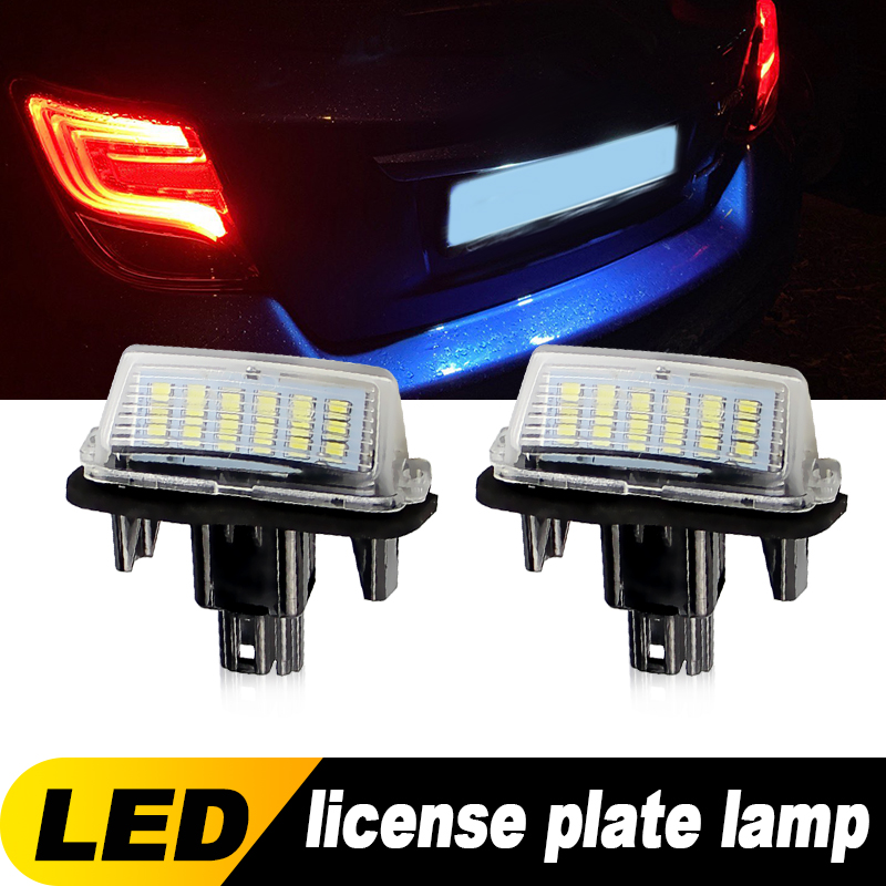 Luz Traseira Da Placa De Carro Para Toyota Auris Avensis Camry Corolla Highlander 2 Unidades