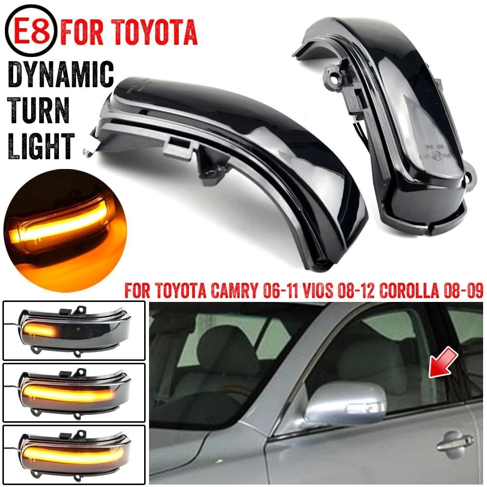 Espelho Lateral LED Dinâmico Sinal De Volta Luz Sequencial Para Toyota CAMRY 2006-2011 VIOS 2008-2012 Corolla 2008-2009