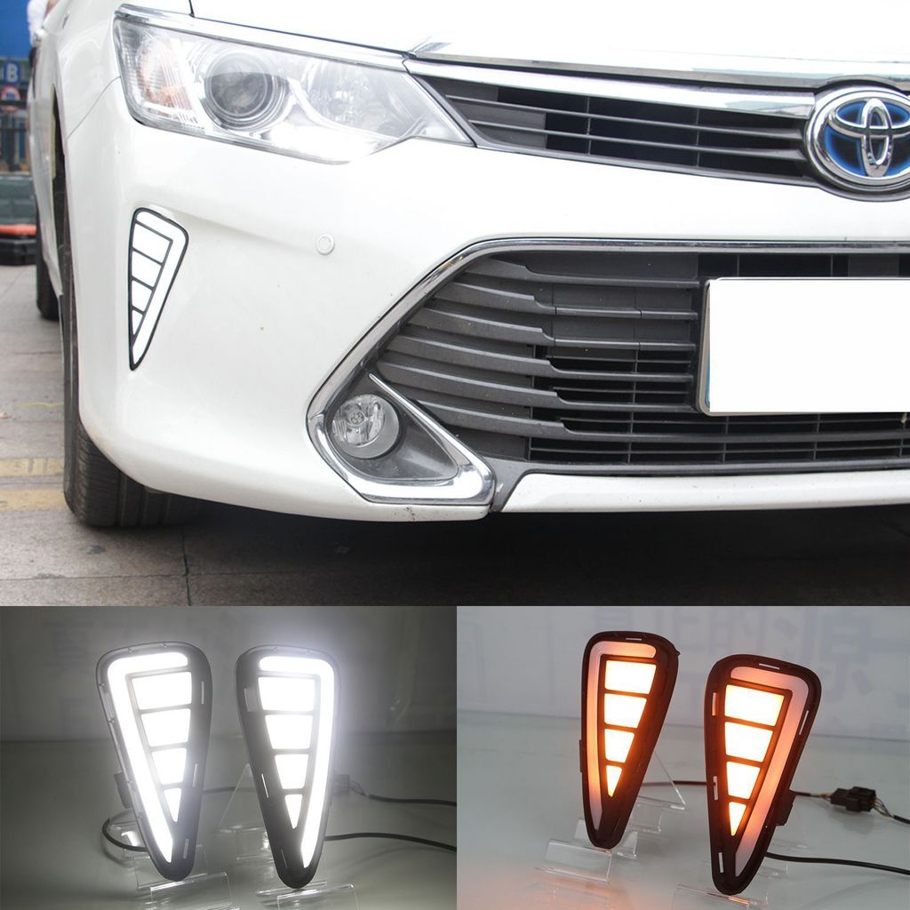 Para Toyota Camry 2015-2017 Luzes Diurnas Fluindo Sinal De Volta