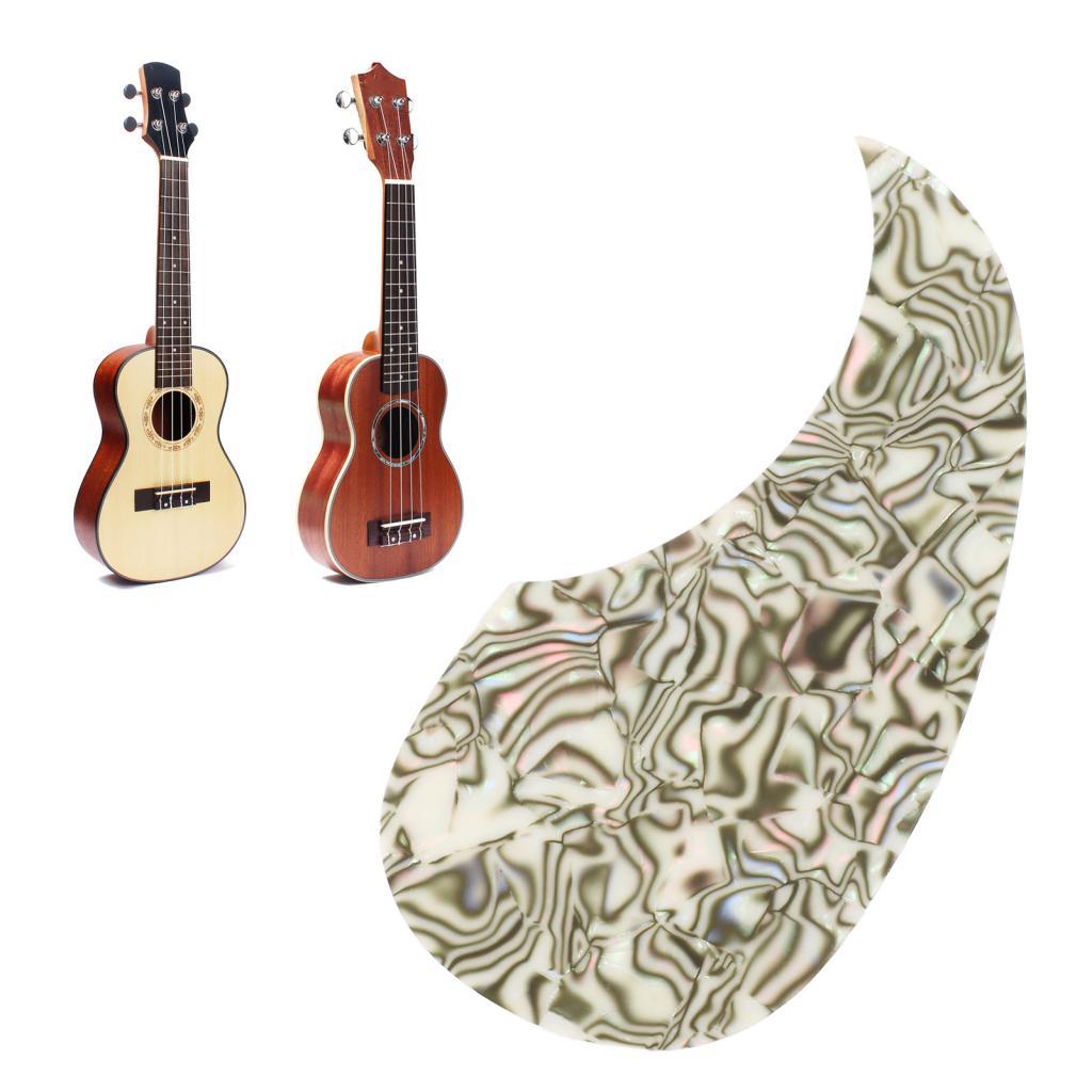 Guitar Pickguard Light Colorido Shell Color Acoustic Guard Proteção contra arranhões 128mm com adesivo de fácil