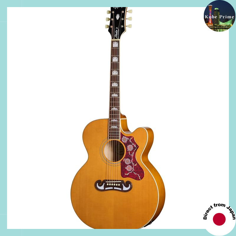 Epiphone J-200 Studio EC Acoustic Guitar - Versatile Left-Handed and Right-Handed Options in Vintage Sunburst and Natural Finishes