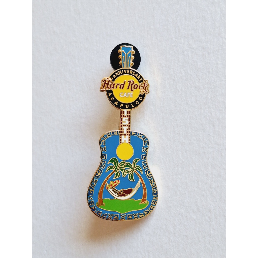 Pin / Broche - Hard Rock Cafe - Acapulco - 15th Anniversary Blue Acoustic Guitar