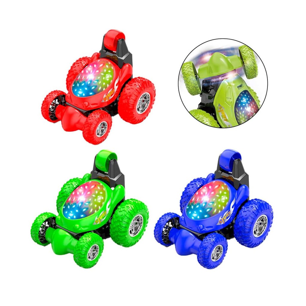 Carro Controle Remoto Sem Fio Com Luz Mini Crazy 360º Color