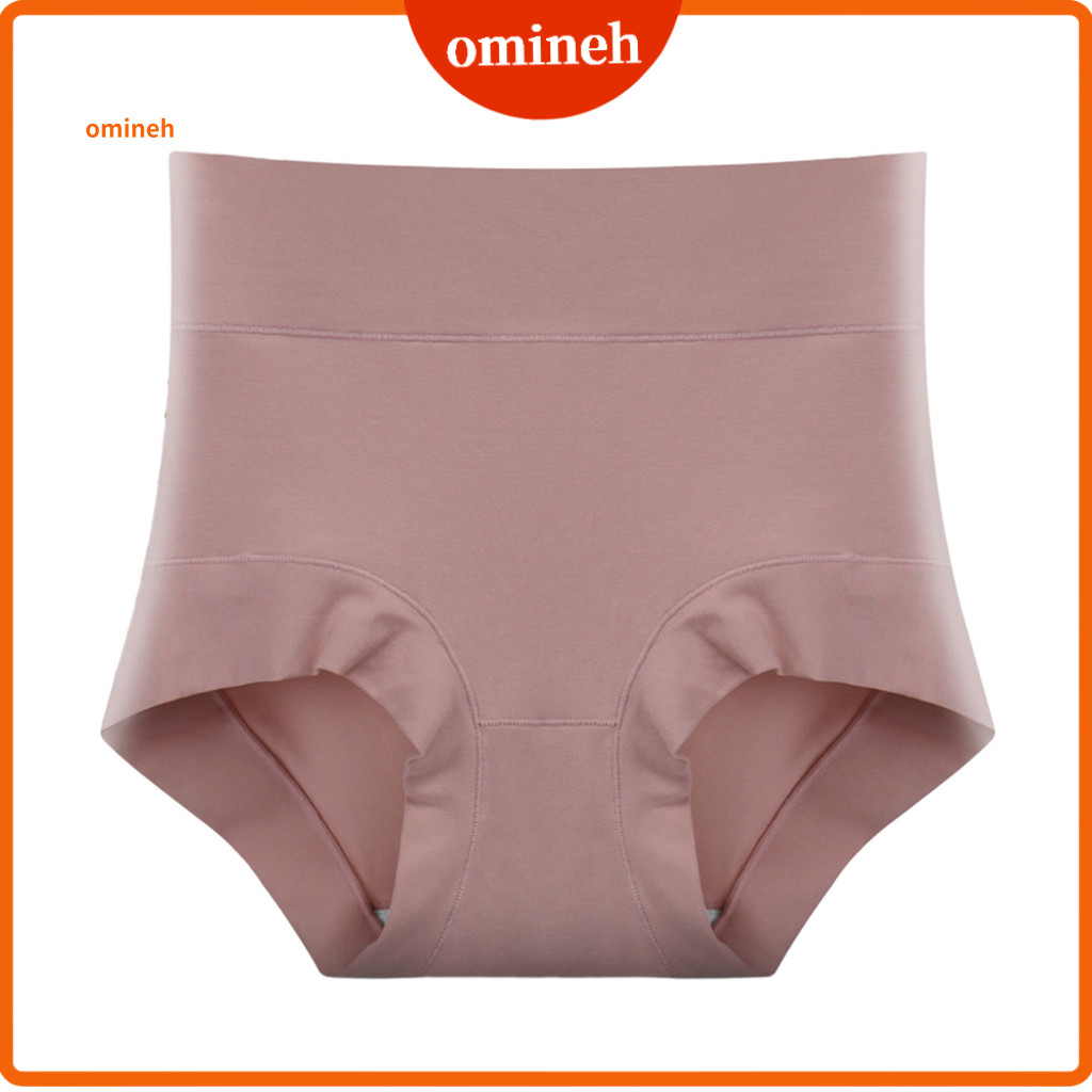 Shaping Underwear High Waist Women’s Cotton Tummy Control Breathable Stretchy Solid Color Ladies’ Comfortable Female