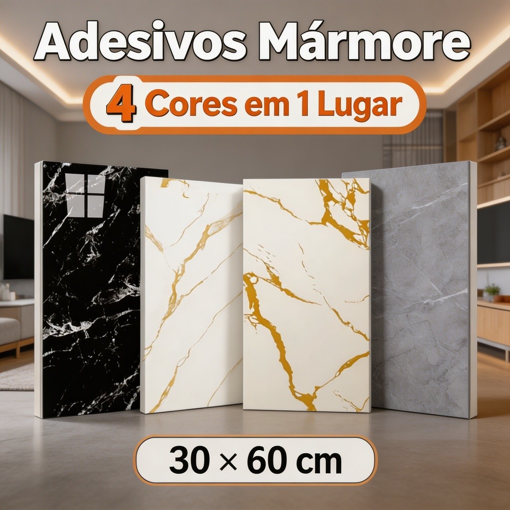 KIT 30/20/10 3d Marble Wall Panel Adhesive Plate Washable Relief 30 X 60cm - latest model Mármore De Parede Relevo