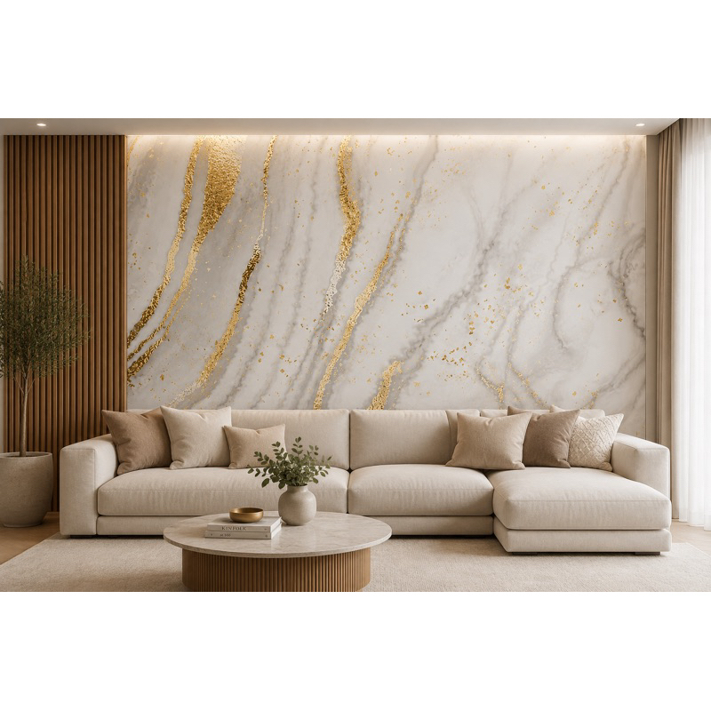 Papel de Parede sob medida Mármore 3D– marble para Sala e Quarto, Autocolante, Fácil Instalação