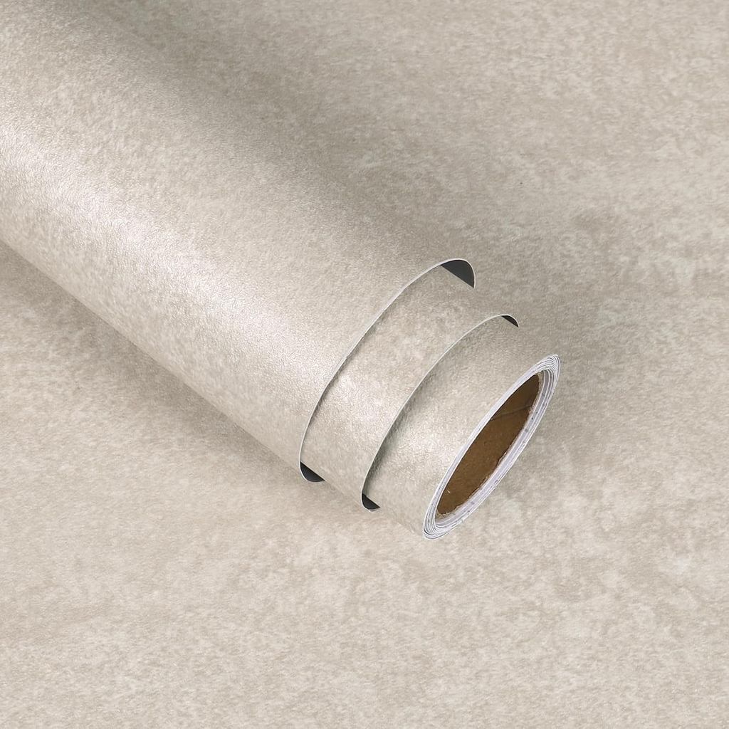 VaryStyle Beige Sandstone Marble Contact Paper for Countertops Peel and Stick Waterproof Removable Textured Granite Wall