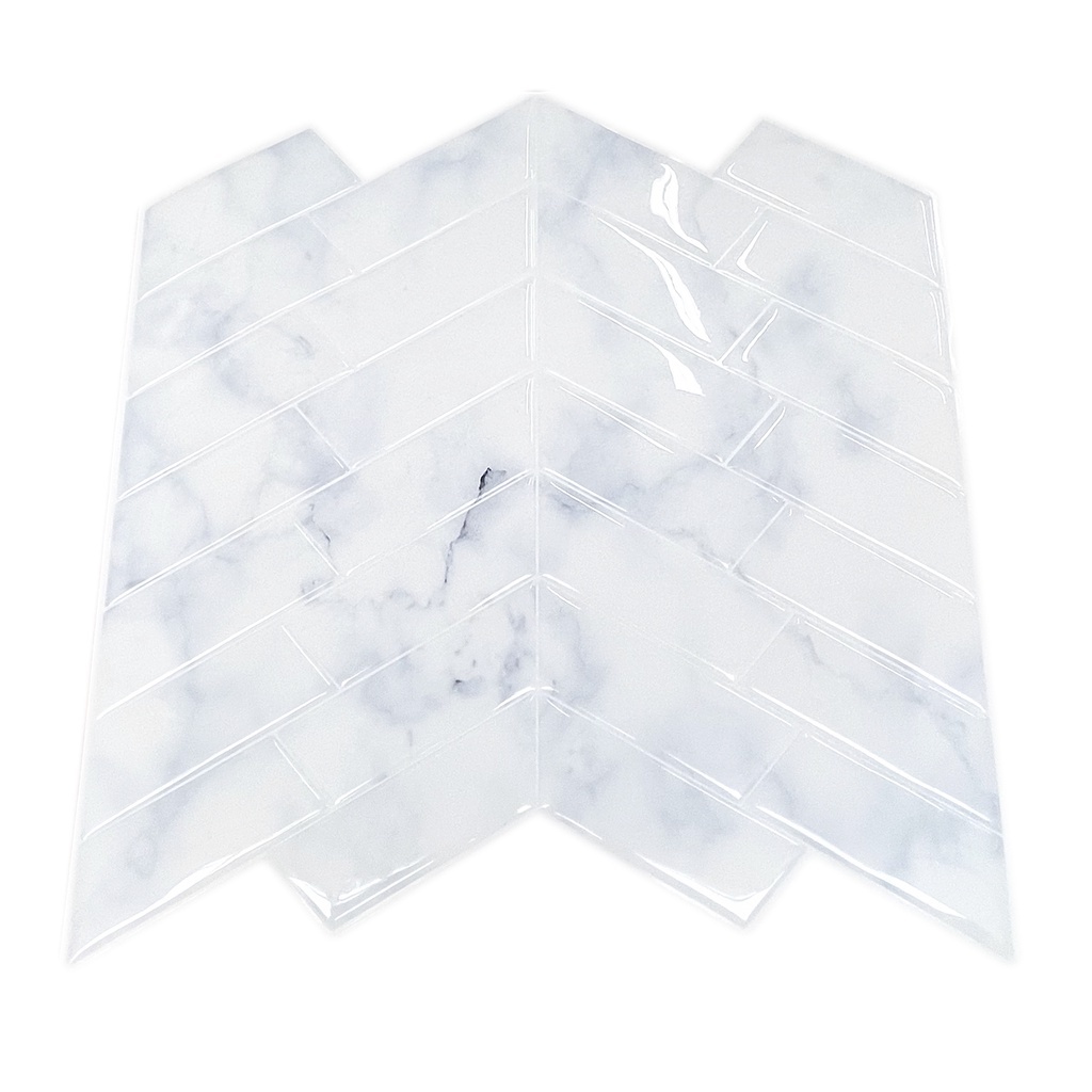 Pastilha Adesiva Resinada Espinha de Peixe Marble Azul Classic