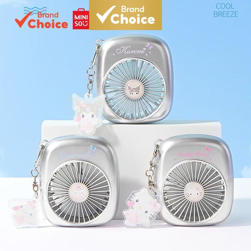 MINISO sanrio Elegante Prata Serie-mini ventilador pendente 500mah kuromi E cinnamoroll 8cm 4.1cm 9.8cm
