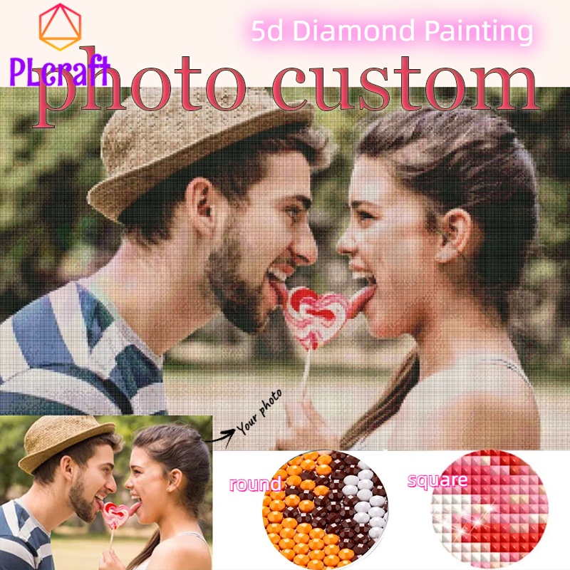 【 PL 】Fotos Personalizado Pintura Diamante Praça Cheia/Rodada Bordado Fazer A Sua Própria Imagem De Strass Mosaico Diamantados Rhinestones Baby , Wedding and Parents gift , Family Retrait , any Photocustom
