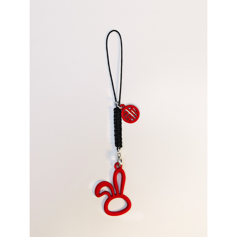 Zhenge Bunny Pingente Fuzi Tag Cordão para celular Casal Pequenos enfeites u Disk Chaveiro Capa para fone de ouvido Corr