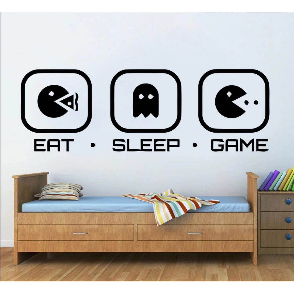 Adesivo Decorativo Comer Drormir Jogar / EAT SLEEP GAME