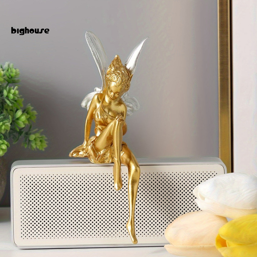 Flower Fairy Decorative Sculpture – Small Home Ornament for Room Bedroom Office Table Decoration Elegant Garden Figuri