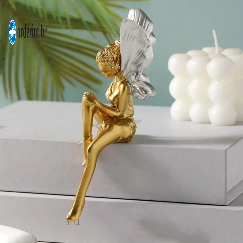 Decorative Ornament Office Decoration Flower Fairy Sculpture – Small Home for Room Bedroom Table Elegant Gift for Sout