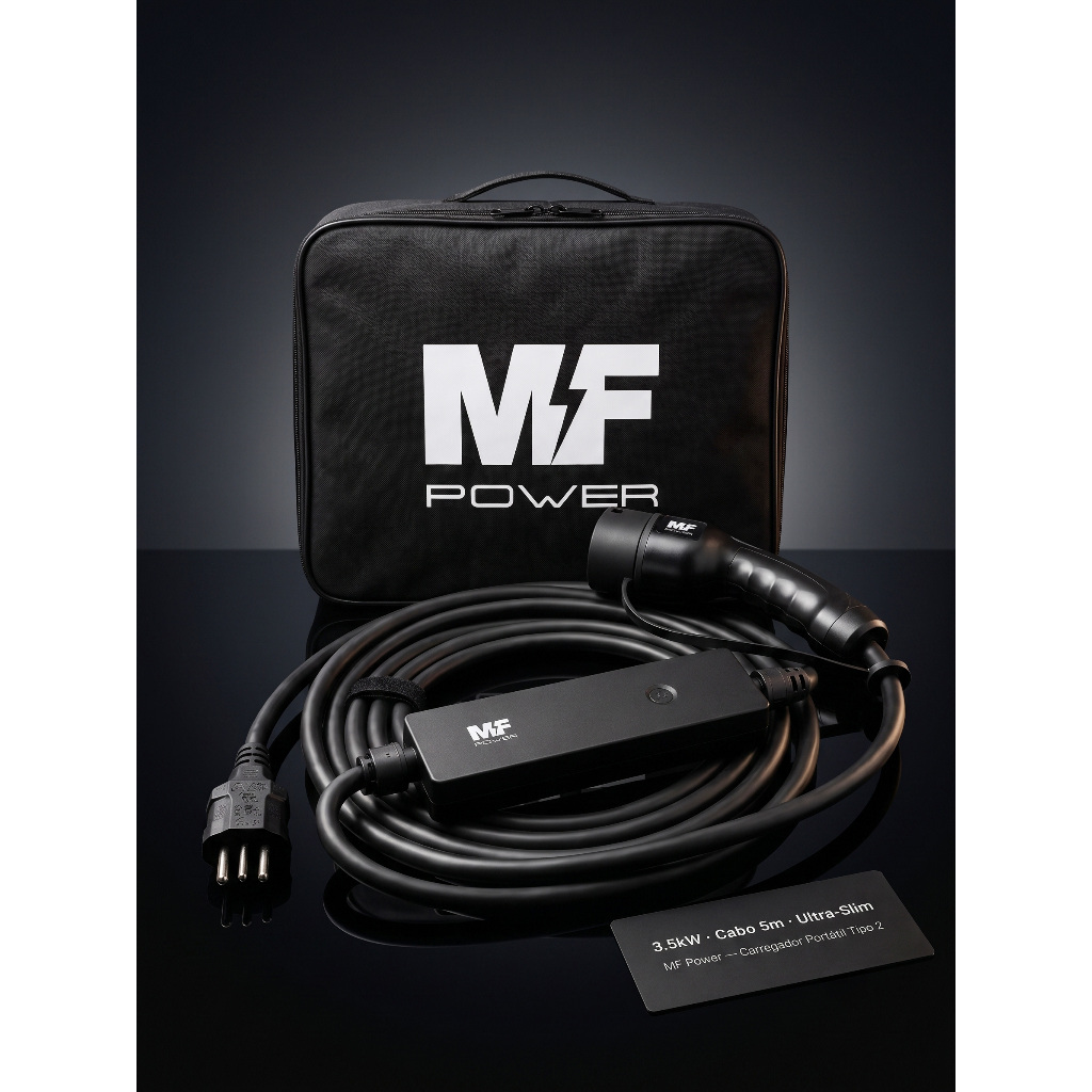 Carregador Para Carro Elétrico Portátil De Viagem Ultra Slim MF Power 3.5kW 16A 220V BYD GWM Geely
