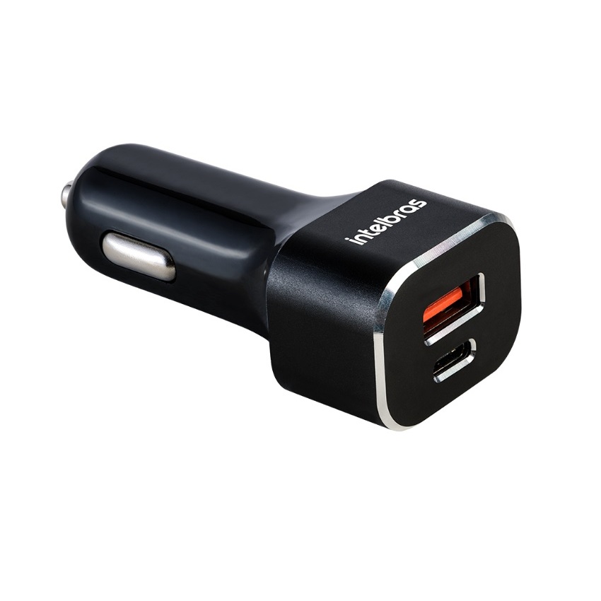 Carregador Veicular Ultra Rapido Veloz 2 Portas Usb 38w Intelbras 12v