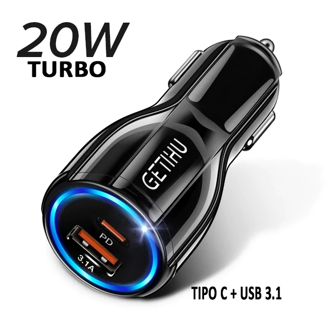 Carregador Veicular 12v led Carregamento Ultra Rápido 3.1a 2Usb - Brasil