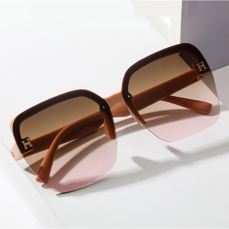 Óculos Sol Ins Fashion Sunglasses Women Luxury Brand Designer Square Sem Moldura Homens Big Frame