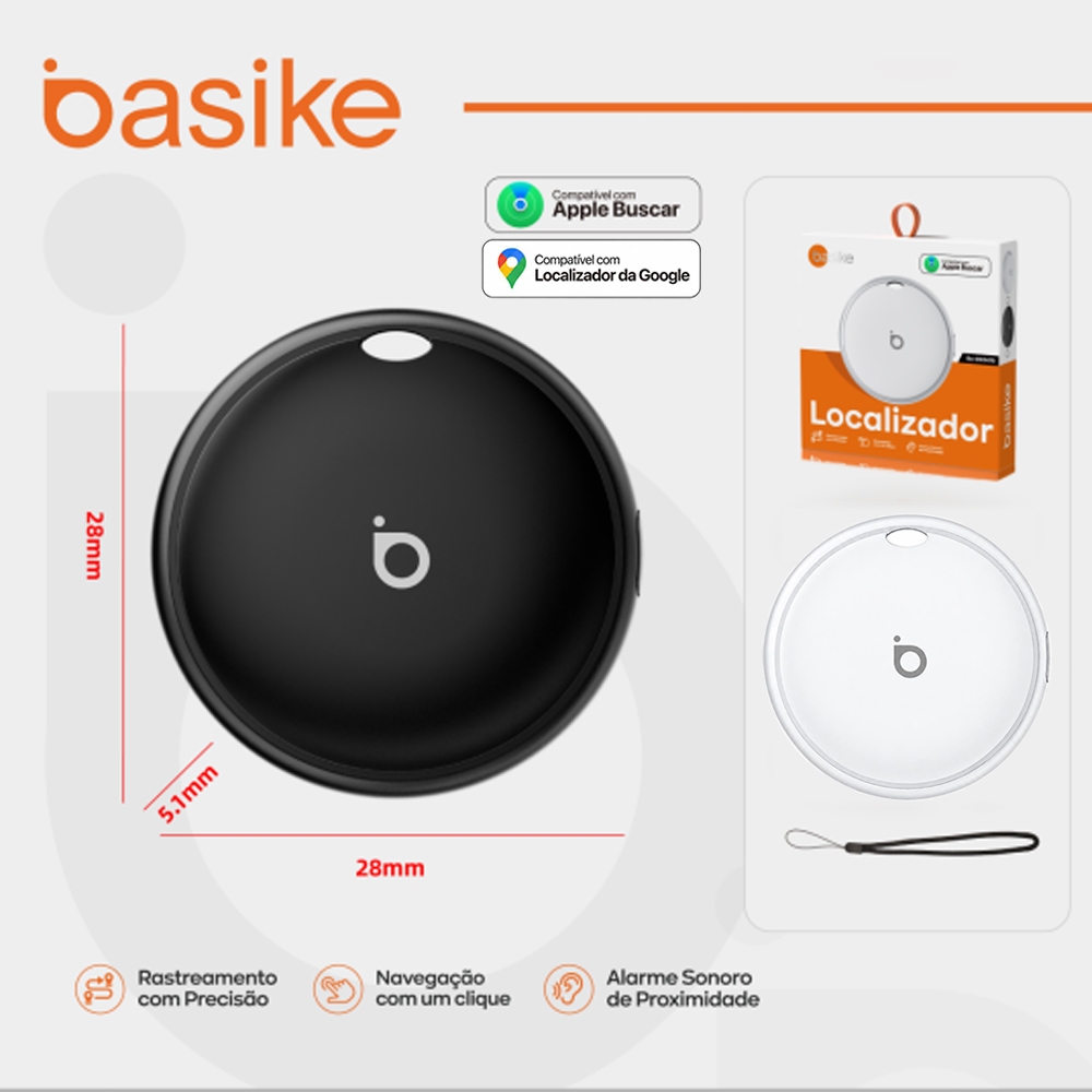 BASIKE Bluetooth Smart Tag Locator Tracker Compatible with Android and iOS Bluetooth GPS for Lost Objects/Pet Tracker