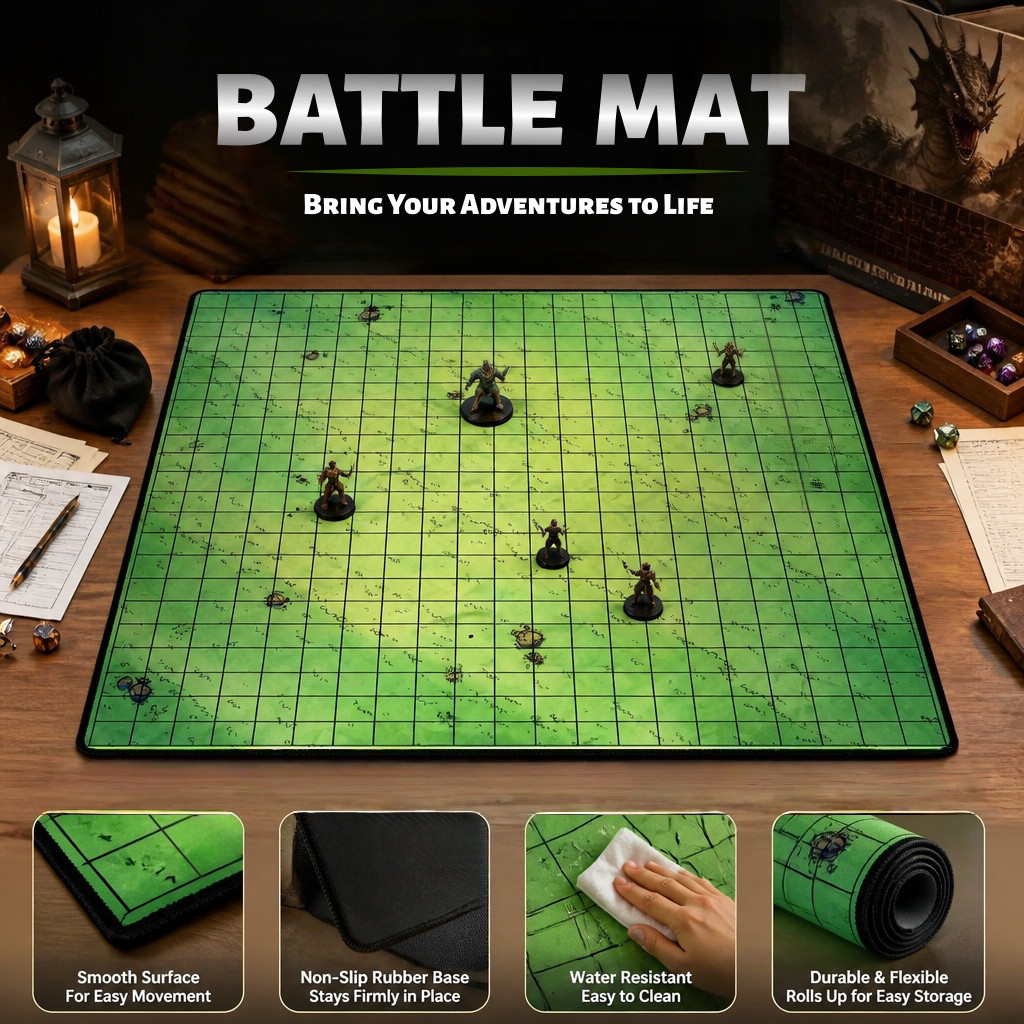 Acessórios para jogos de tabuleiro TRPG Running Team Checkerboard DND Terrain Combat Mat Jogo de Guerra Mapa Cobertor pl