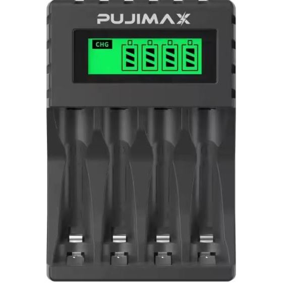 Carregador de Pilhas Recarregáveis Pujimax Pilhas AA e AAA NiMh ou NiCd Pilhas Recarregáveis Toshiba AA de 2600 mAh